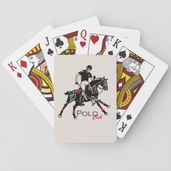Equestrian Polo Sport Club Playing Cards by insimalife at Zazzle