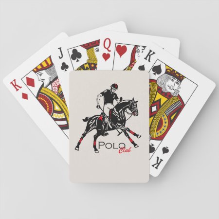 Equestrian Polo Sport Club Playing Cards