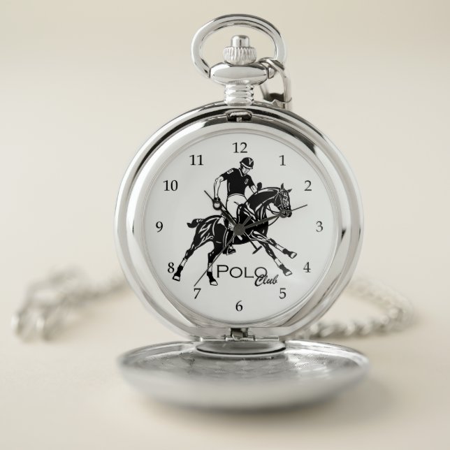 equestrian polo sport club pocket watch (Inside)