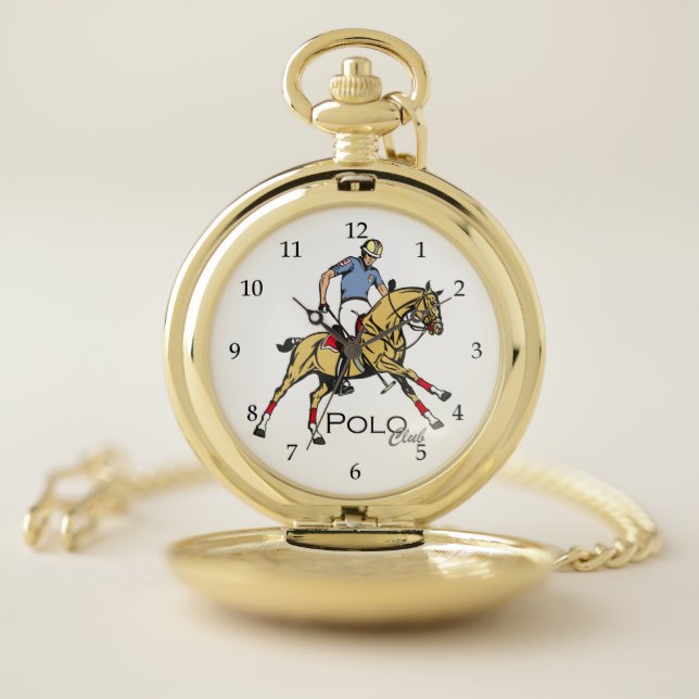 equestrian polo sport club pocket watch (Inside)