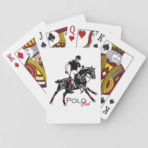 equestrian polo sport club poker cards