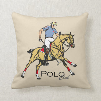 equestrian polo sport club throw pillow