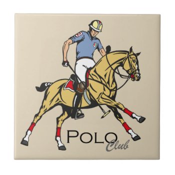 Equestrian Polo Sport Club Tile by insimalife at Zazzle