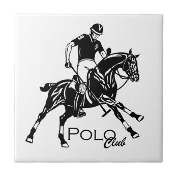 Equestrian Polo Sport Club Tile by insimalife at Zazzle