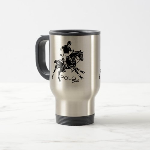 equestrian polo sport club travel mug