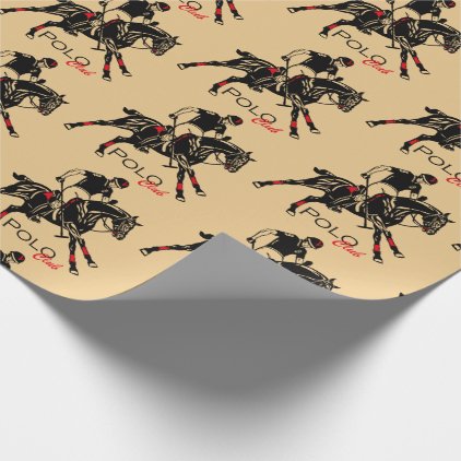 equestrian polo sport club wrapping paper