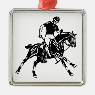 equestrian polo sport metal ornament