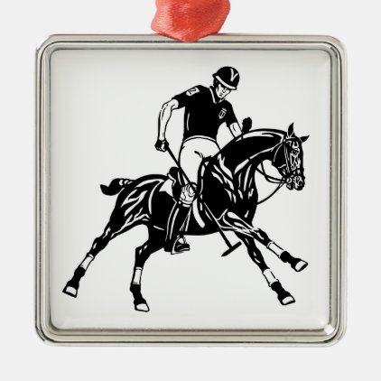 equestrian polo sport metal ornament