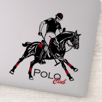 Equestrian Polo Sport Sticker by insimalife at Zazzle