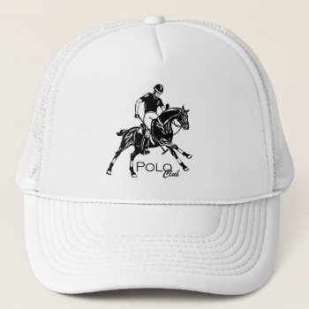 Equestrian Polo Sport Trucker Hat by insimalife at Zazzle