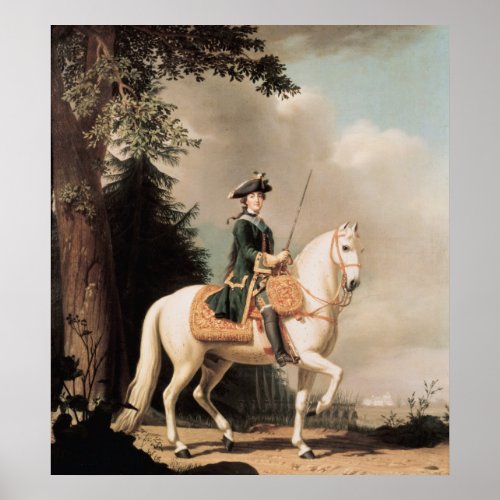 Equestrian Portrait of Catherine II Poster