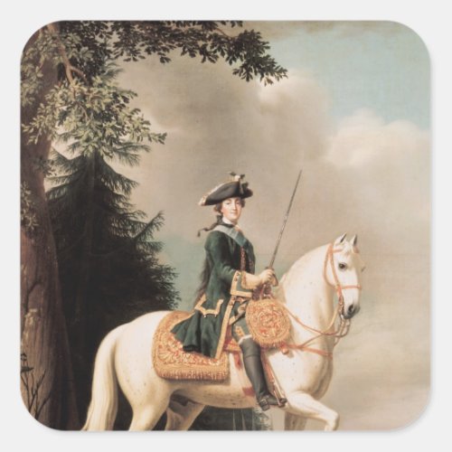 Equestrian Portrait of Catherine II Square Sticker