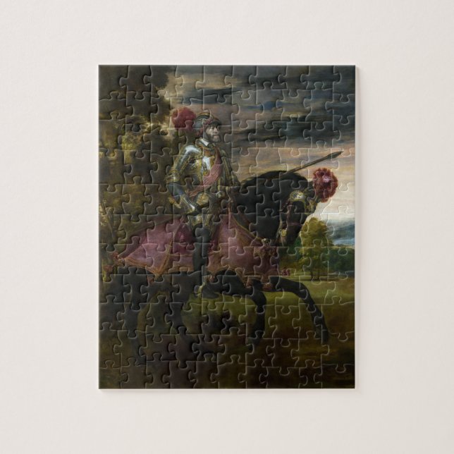 Equestrian Portrait of Charles V by Titian Jigsaw Puzzle (Vertical)