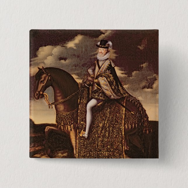 Equestrian Portrait of Henri IV Pinback Button (Front)
