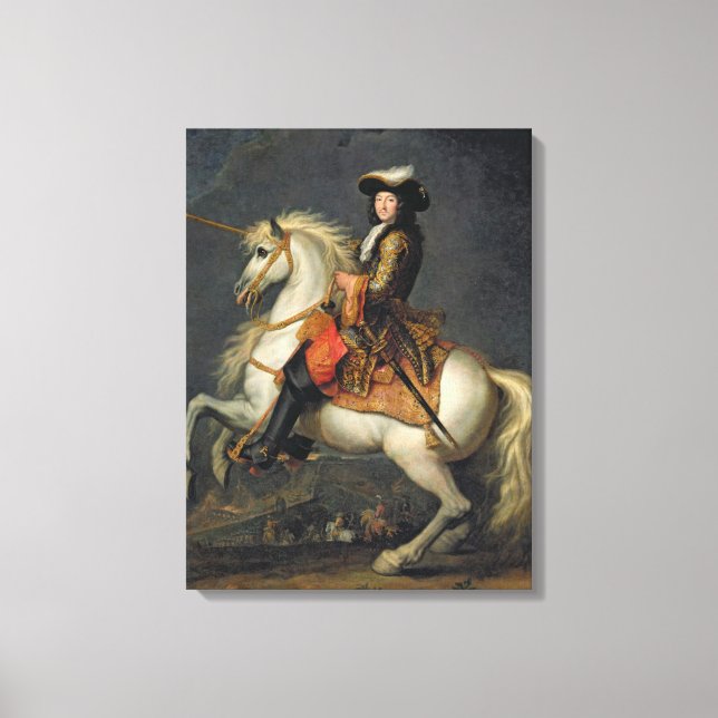 Equestrian Portrait of Louis XIV Canvas Print (Front)