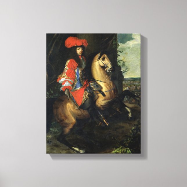 Equestrian Portrait of Louis XIV Canvas Print (Front)