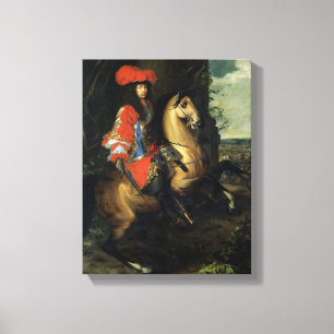 Equestrian Portrait of Louis XIV Canvas Print