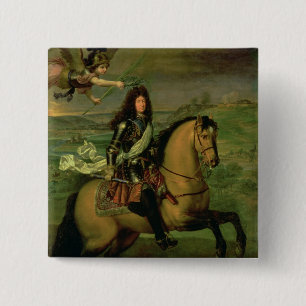 Equestrian Portrait of Louis XIV Pinback Button