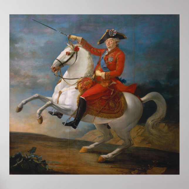 Equestrian Portrait of Louis XVI 1791 Poster (Front)