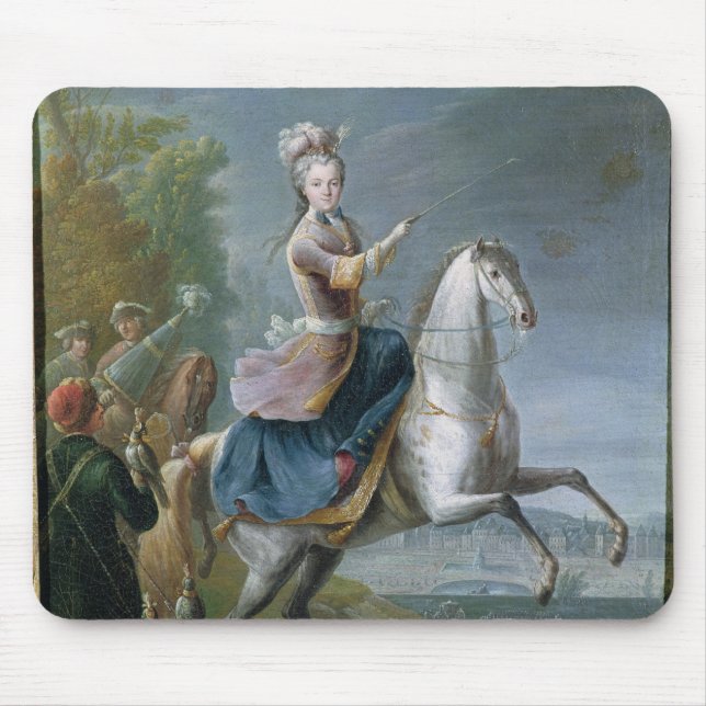 Equestrian Portrait of Maria Leszczynska Mouse Pad (Front)