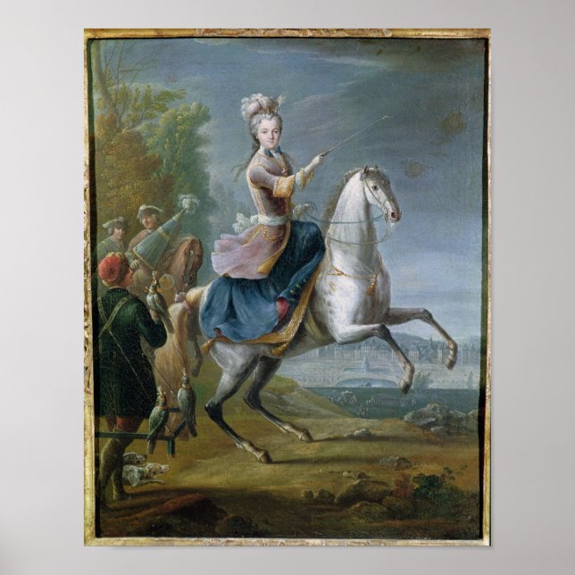 Equestrian Portrait of Maria Leszczynska Poster (Front)