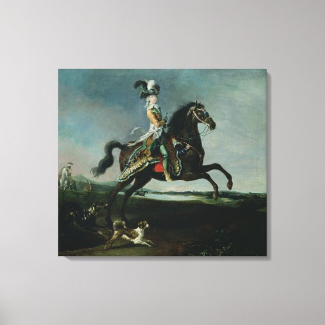 Equestrian Portrait of Marie-Antoinette Canvas Print (Front)