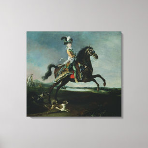 Equestrian Portrait of Marie-Antoinette Canvas Print
