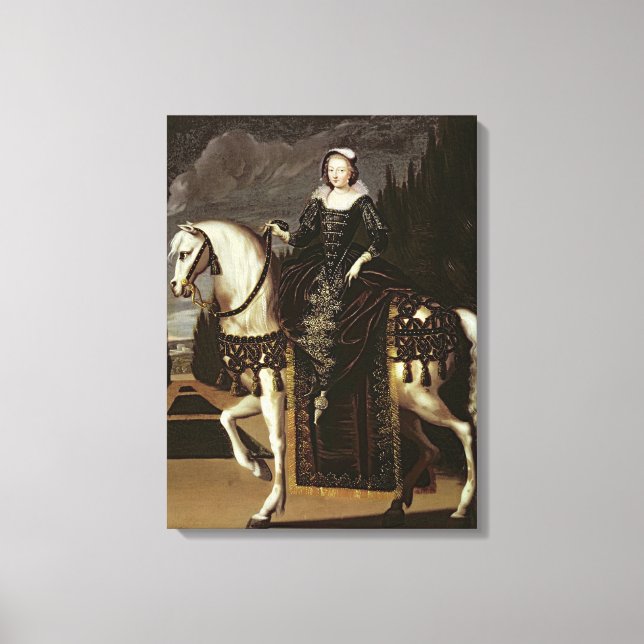 Equestrian Portrait of Marie de Medici Canvas Print (Front)