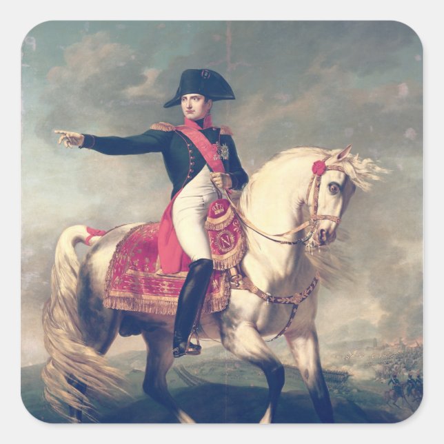 Equestrian Portrait of Napoleon I  1810 Square Sticker (Front)