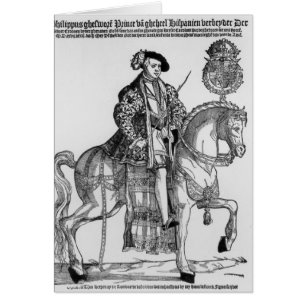 Equestrian Portrait of Philip II  of Spain Cards