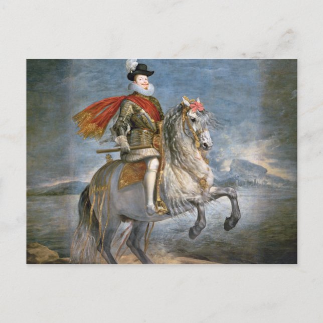 Equestrian Portrait of Philip III  c.1628-35 Postcard (Front)