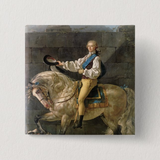 Equestrian Portrait of Stanislas Kostka Button (Front)