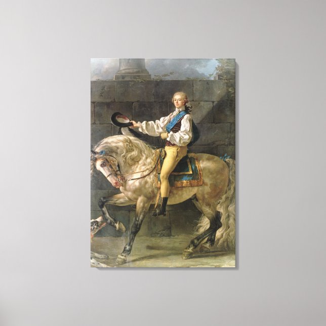 Equestrian Portrait of Stanislas Kostka Canvas Print (Front)