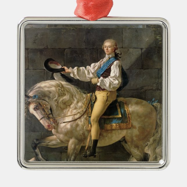 Equestrian Portrait of Stanislas Kostka Metal Ornament (Front)
