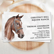 Equestrian Professional Personalized Equine Horse  Business Card at Zazzle