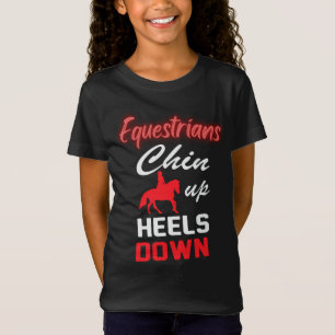 Equestrian Riding Quote in Red and White Font T-Sh T-Shirt