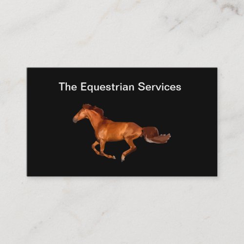 Equestrian Services Horse Business Cards