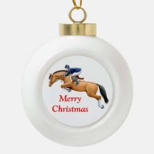 Equestrian Show Jumper Horse Christmas Ornament