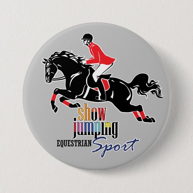 equestrian show jumping button (Front)