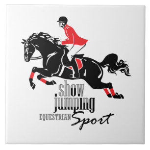 equestrian show jumping ceramic tile