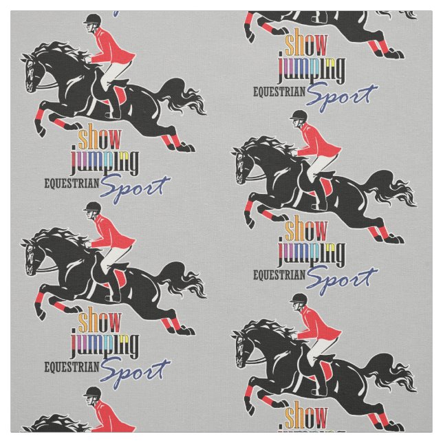 equestrian show jumping fabric (Swatch)