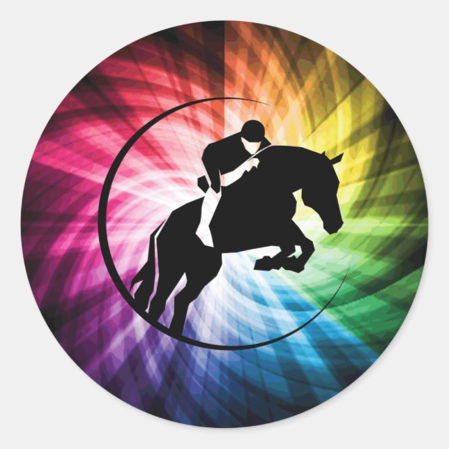 Equestrian Spectrum Classic Round Sticker (Front)