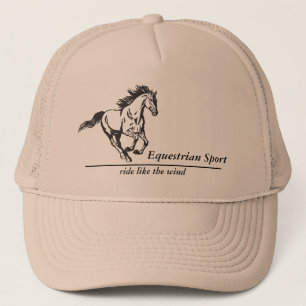 Equestrian sport. Template Trucker Hat
