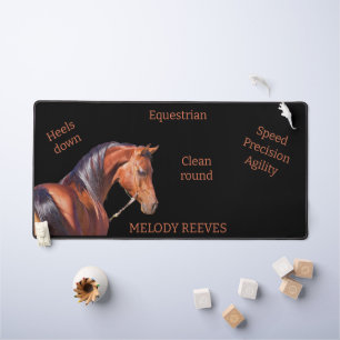 Equestrian Sports Dressage Personalized Desk Mat
