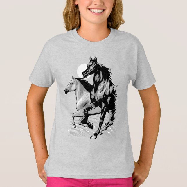 Equestrian - Stallion Horse - Horseback riding T-Shirt (Front)