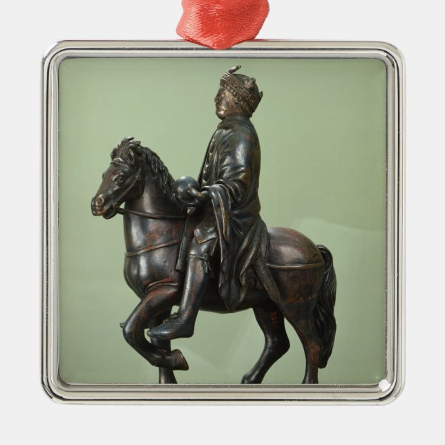 Equestrian statue of Charlemagne 2 Metal Ornament (Front)