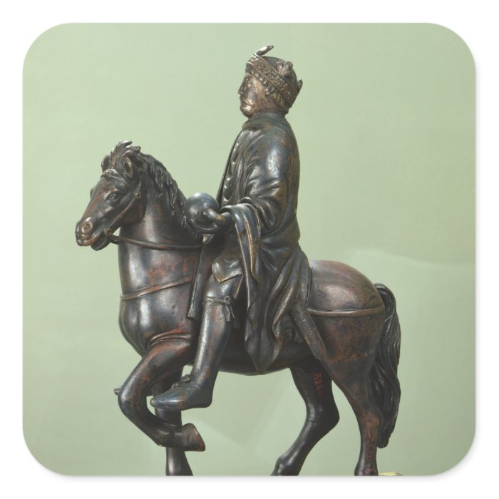 Equestrian statue of Charlemagne 2 Square Sticker
