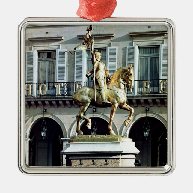 Equestrian statue of Joan of Arc Metal Ornament (Front)