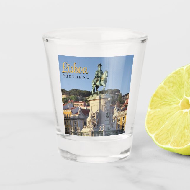 Equestrian statue of King José I, Lisbon  Shot Glass (Front)