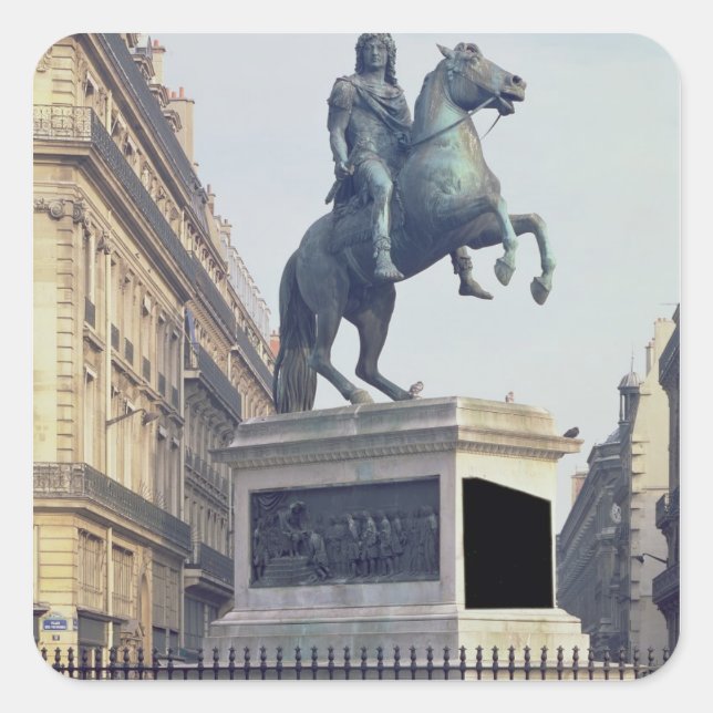 Equestrian Statue of King Louis XIV (1816-22) (bro Square Sticker (Front)